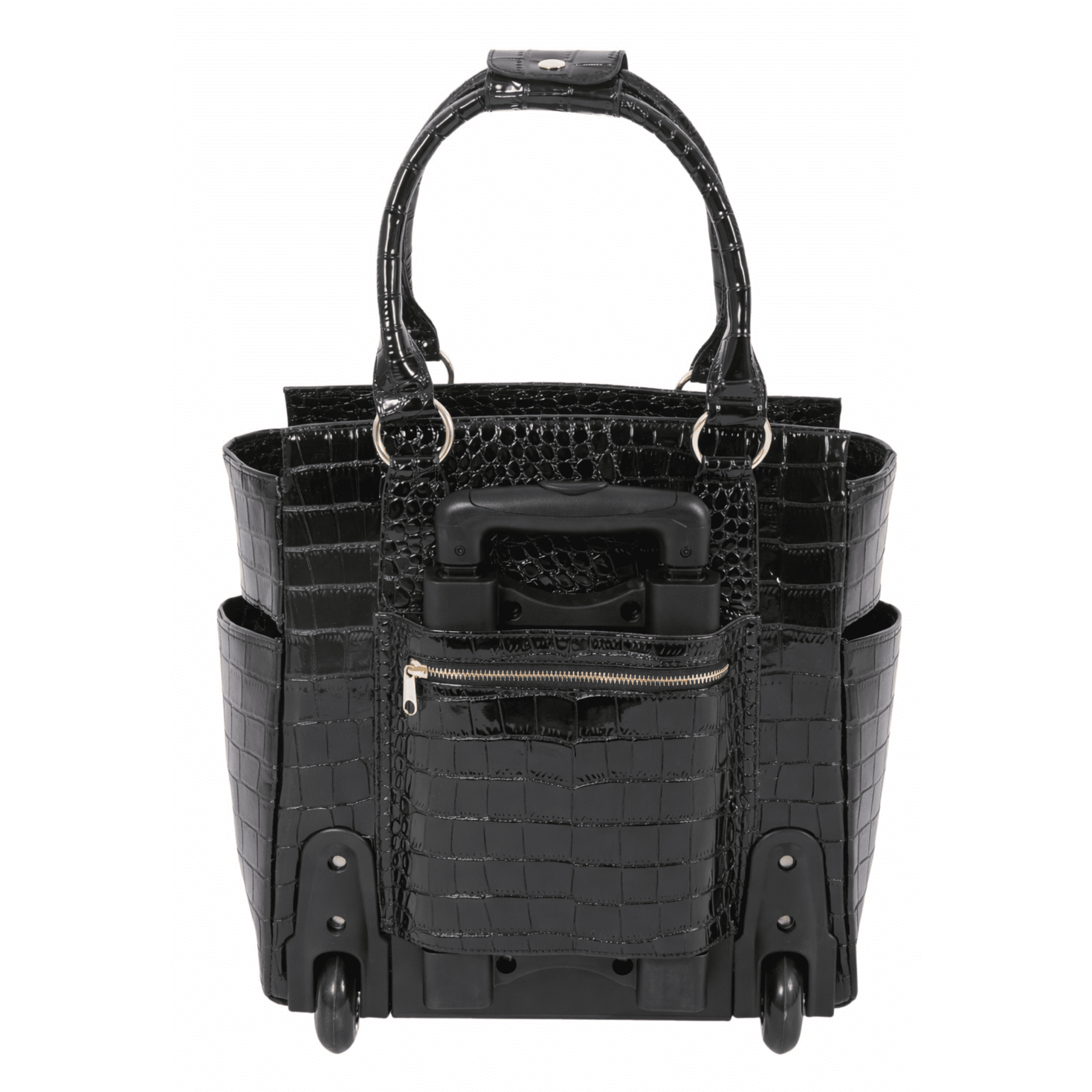 Rolling Laptop Bag for Women, Carry-On Business Travel Tote with Wheels, Professional Rolling Briefcase Fits 13-Inch Laptop
