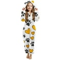 thumbnail image 2 of ATOGUTA Girls Pants Juniors Unisex Kids Fleece Hooded Jumpsuits Long Sleeve Rompers Sleepwear Outfits Size 5T-15, Yellow, 2 of 6