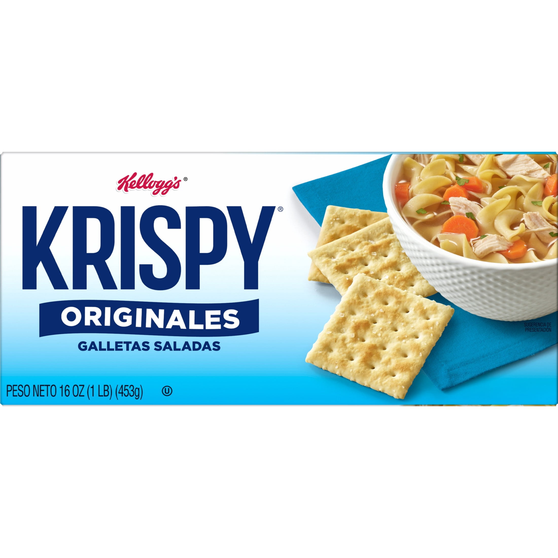 (4 pack) Kellogg's Krispy Original Saltine Crackers, Soup Crackers, 16 oz