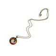 thumbnail image 1 of Collar con colgante de cadena de cristal cabujón de Papá Noel rojo retro navideño, 1 of 8