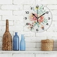 thumbnail image 3 of GZHJMY Flower Pattern Wall Clock, 10" Silent Non Ticking Round Clock, Oil Painting Easy to Read Clock for Living Room Bedroom Bathroom Home Decor Holiday Gifts, 3 of 7