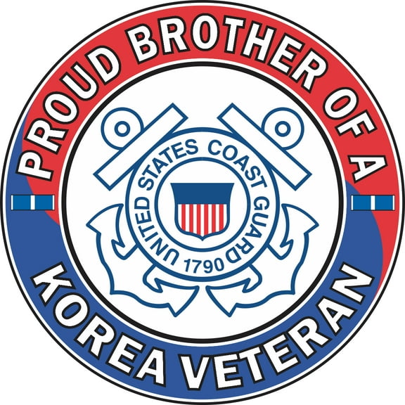 3.8 Inch U.S. Coast Guard Proud Brother of a Korea Veteran