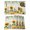 beige, variant on Sunflowers Placemats Set of 6, Floral Green Leaves Bees Watercolor Wooden Placemats for Dining Table, Place Mats for Kitchen Tabletop, Waterproof Wipeable Dining Table Mats Set
