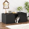 thumbnail image 5 of NARTRU 43.3" Wooden Cat Litter Box Enclosure with Litter Filter, Black, 5 of 8