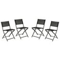 thumbnail image 2 of BizChair Set of 4 Commercial Grade Indoor/Outdoor Folding Chairs with Black Flex Comfort Material Backs and Seats and Black Metal Frames, 2 of 16