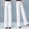 thumbnail image 2 of Arlun High Waist Dress Work Pants Women Drape High-Rise Straight Leg Soft Comfy Pull-On Suit Pants Lightweight Breathable Stylish and Modern Stretch Business Casual Pants White XL, 2 of 3