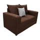 thumbnail image 3 of Love seat EL BAZAR STORE 2 plazas Lino Chocolate Modular Moderno, 3 of 4
