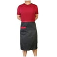 thumbnail image 4 of GARVALON Black Cotton Short Apron with Pocket for Chefs and Waiters Easy to Wash ShrinkProof Design 28 x 22 Inches, 4 of 6