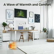 Comfort Zone Fan-Forced Personal Space Heater with Thermostat, White