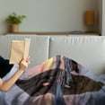 thumbnail image 3 of Driftwood Soft Flannel Fleece Throw Blanket, Setting Sun Theme Sea Stacks and Wood at Ruby Beach Digital Image, Cozy Plush for Indoor and Outdoor Use, 70" x 90", Orange and Grey, by Ambesonne, 3 of 5