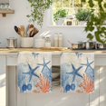 thumbnail image 4 of Navy Blue Coastal Kitchen Towels Set of 1, Nautical Summer Beach Ocean Coral Starfish Absorbent Dish Towels for Kitchen, Microfiber Hand Towel, Quick Drying Tea Towel for Cleaning Dishcloths, 4 of 7