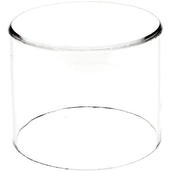 Plymor Clear Acrylic Round Cylinder Display Riser, 4" H x 5" D