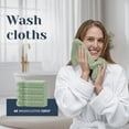 thumbnail image 6 of White Classic Hotel Collection Luxury 8-Piece 100% Turkish Cotton Towel Set, Green, 6 of 8