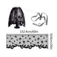 thumbnail image 3 of Furniture Halloween Lampshade Festival Lace Bat Curtain Coffee Curtain Fireplace Cloth Lampshade Three In One Design for Home Décor 3PCS, 3 of 9