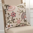 thumbnail image 5 of Rizzy Home Floral 20" x 20" Down Filled Pillow with Cotton Cover-Blush, 5 of 5