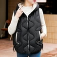 thumbnail image 4 of Lindreshi Puffer Vest for Women Plus Size Women's Solid Color Hooded Top with A Camisole Vest, Fashionable and Versatile Down Cotton Vest, Women's Winter, 4 of 4