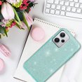 thumbnail image 2 of Compatible with Redmi Note 12 Pro 5G Case Cute Glitter Sparkly Shockproof Xiaomi Redmi Note 12 Pro 5G Phone Case for Women Girls TPU Slim 3 in 1 Protective Cases (Green), 2 of 14