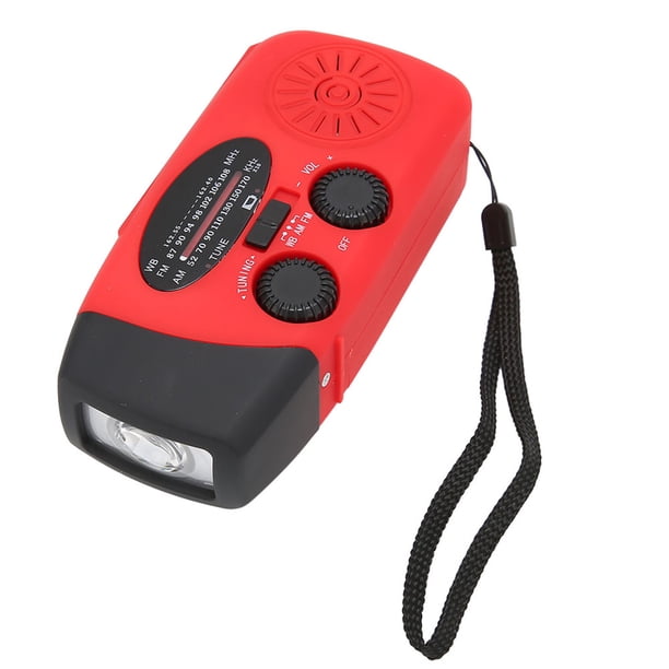 Radio FM, radio solar de emergencia con manivela, radio multifuncional, resistente y robusta