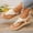 Beige, variant on Womens Toe Post Sandals Floral Slide Sandals Comfortable Flat Beach Walking Shoes Non Sandals For Women Summer Casual Footwear Black US :10