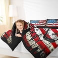 thumbnail image 4 of Feelyou Ice Hockey Sports Full Size Comforter Sets, Star Stripe US Flag Bedding Sets, 3pcs, 4 of 8