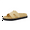Natural, variant on Crisp Women’s Slide Sandal – Faux Leather Cutout Slip-On with Artisan Stitching & Memory Foam, Wide Widths Available