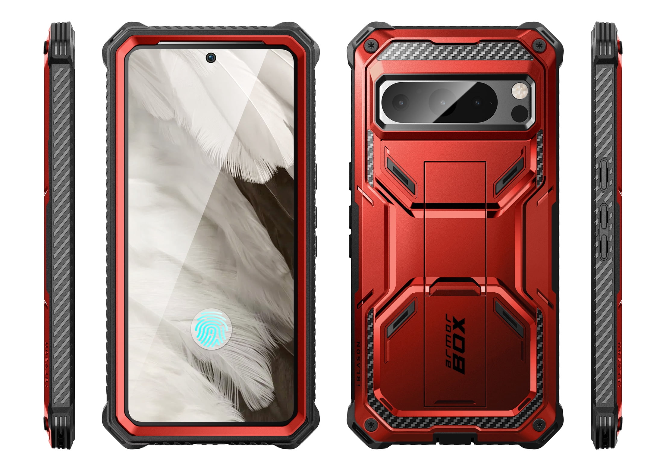 i-Blason Armorbox Series Bumper Cell Phone Case for Google Pixel 8 Pro, Ruddy