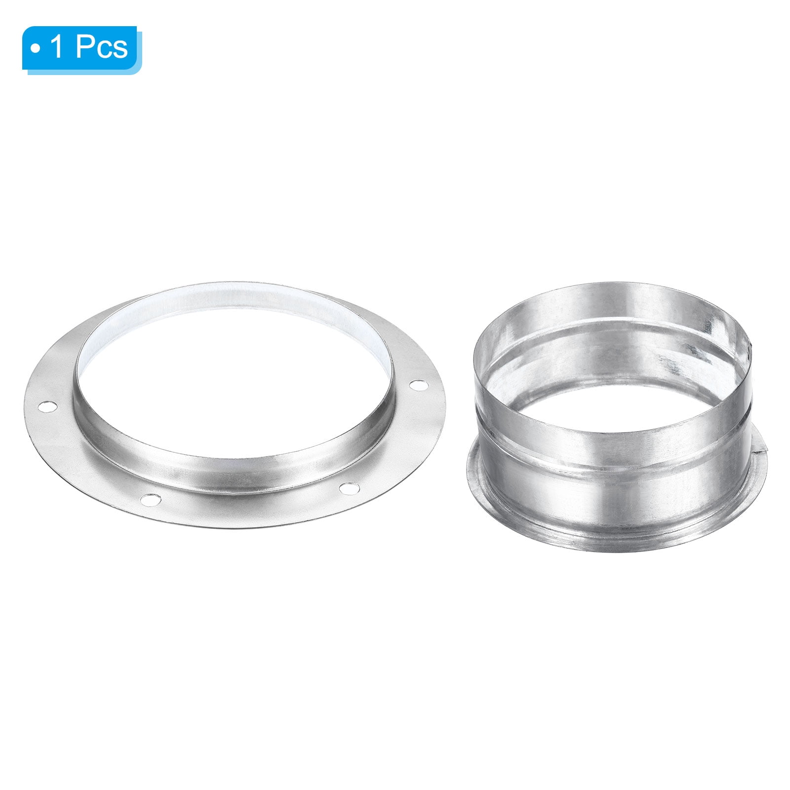 Uxcell 6" Vent Duct Connector Metal Flange Fitting Duct Air Tight Couplings Vent Extension with Flange