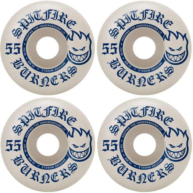 Ruedas de skate Spitfire Burners 55mm 99A blanco/azul