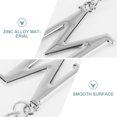 thumbnail image 5 of Simple Stylish Letter M Key Chain Metal Key Ring Alphabet Keychain Bag Pendant Charm Birthday Gift (Silver), 5 of 5