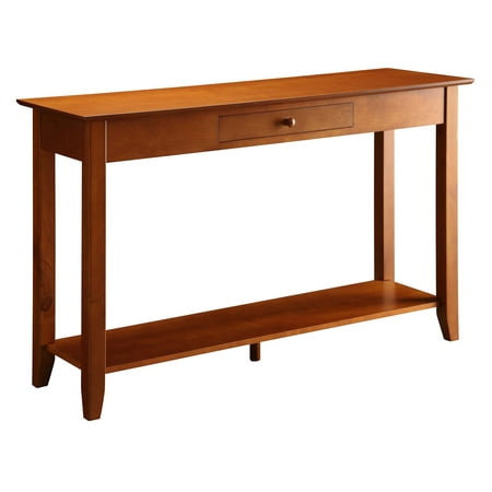 Convenience Concepts American Heritage 1 Drawer Console Table with Shelf Cherry