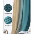 thumbnail image 6 of Turquoise Yellow Ombre Blackout Curtains for Bedroom, Thermal Insulated Drapes, Farmhouse Modern Gradient Art Black Out Curtains 63 Inch Long Room Darkening Kitchen Curtains 42"x63" 2 Panels, 6 of 8