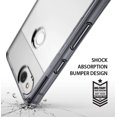 thumbnail image 6 of Xpression Cover for Apple iPhone 15 Pro Max (6.7") Frame Shockproof Hybrid Rubber Silicone Gummy TPU Clear Hard PC Back Protective Phone Case - Smoke Black, 6 of 9