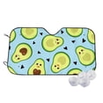 thumbnail image 2 of Lsque Avocado and Hearts Car Windshield Sun Shade | Accordion Folding Style Auto Shade for Car Truck SUV Van | Blocks UV Rays Sun Visor Protector | Small, 2 of 7
