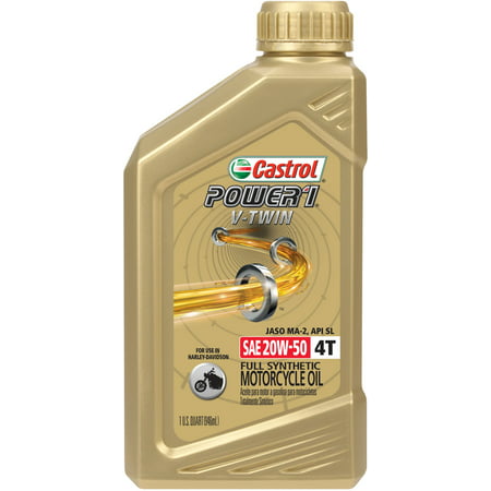 Castrol Power1 V-Twin 4T 20W-50 Full Synthetic Motorcycle Oil, 1