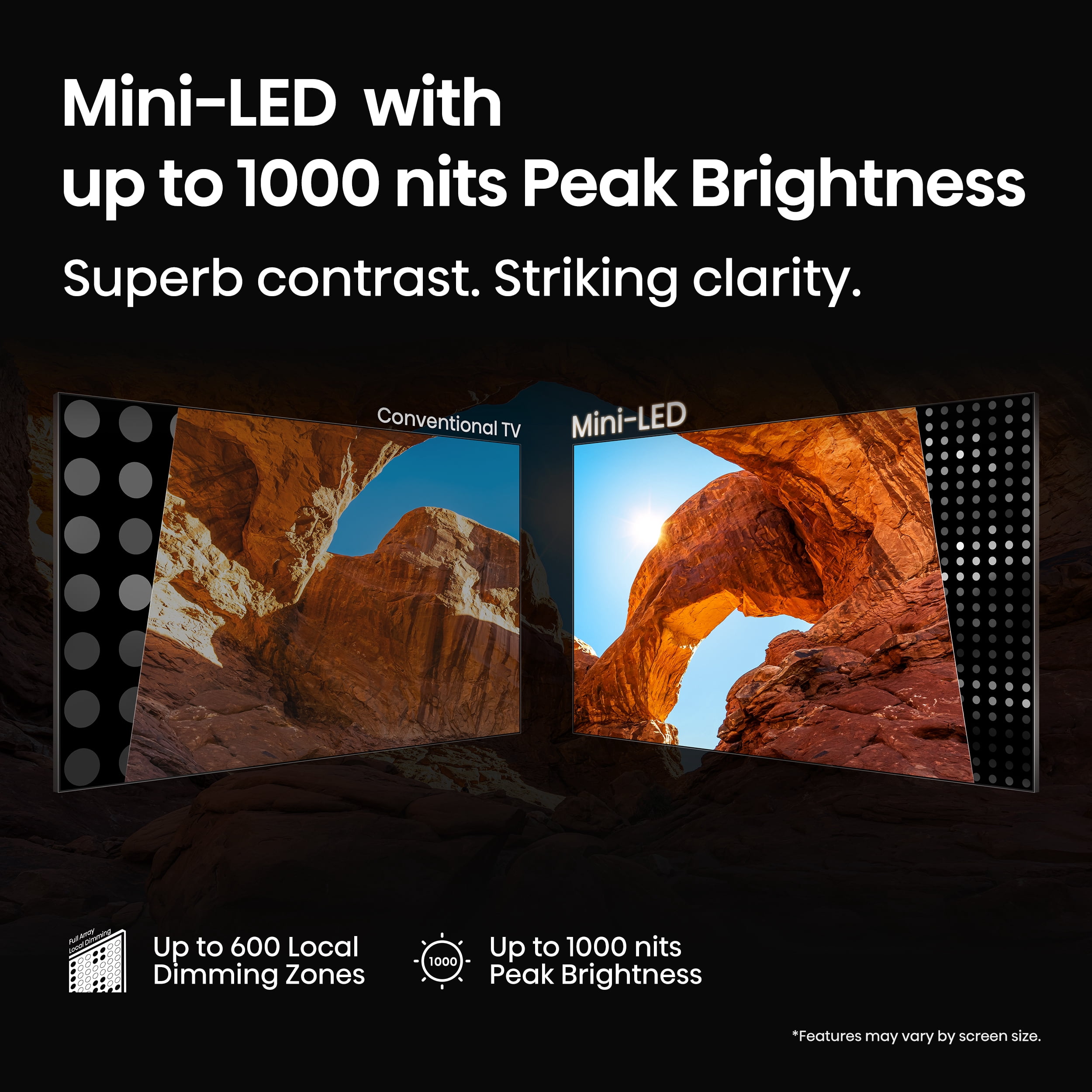 Hisense 55" Class U6 Series MiniLED ULED 4K, Dolby Vision Atmos, Built-in Subwoofer, HDR10, 144Hz