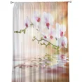 thumbnail image 3 of Water Orchid Flower Plant Chiffon Sheer Curtains for Living Room Bedroom Home ration Window Voiles Tulle Drapes Curtain, 3 of 7
