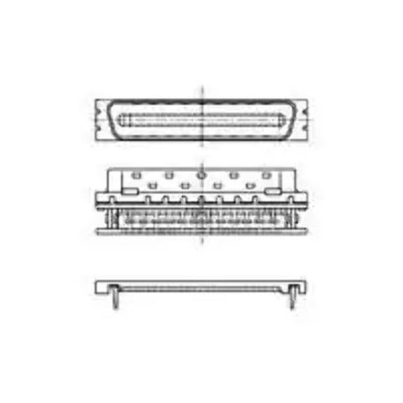 2-175677-8 Connector Plug 68 Position Free Hanging (In-Line) IDC