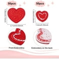 100 Pcs Red Heart Iron/Sew on Appliques 2 Style Mini Heart Patches for