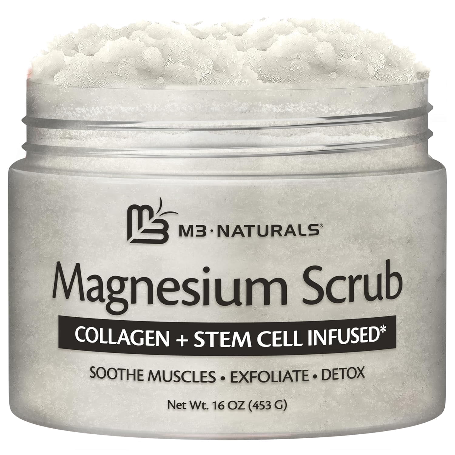 M3 Naturals Magnesium Dead Sea Salt Body Scrub, 16 oz photo 1