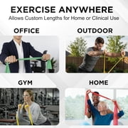 THERABAND Resistance Band Set, 5 ft, Beginner, Yellow/Red/Green, 3 Pack, Fitness
