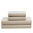 thumbnail image 3 of Sweet Home Collection  Dobby Stripe 6-Piece Bed Sheet Set Beige Twin, 3 of 5