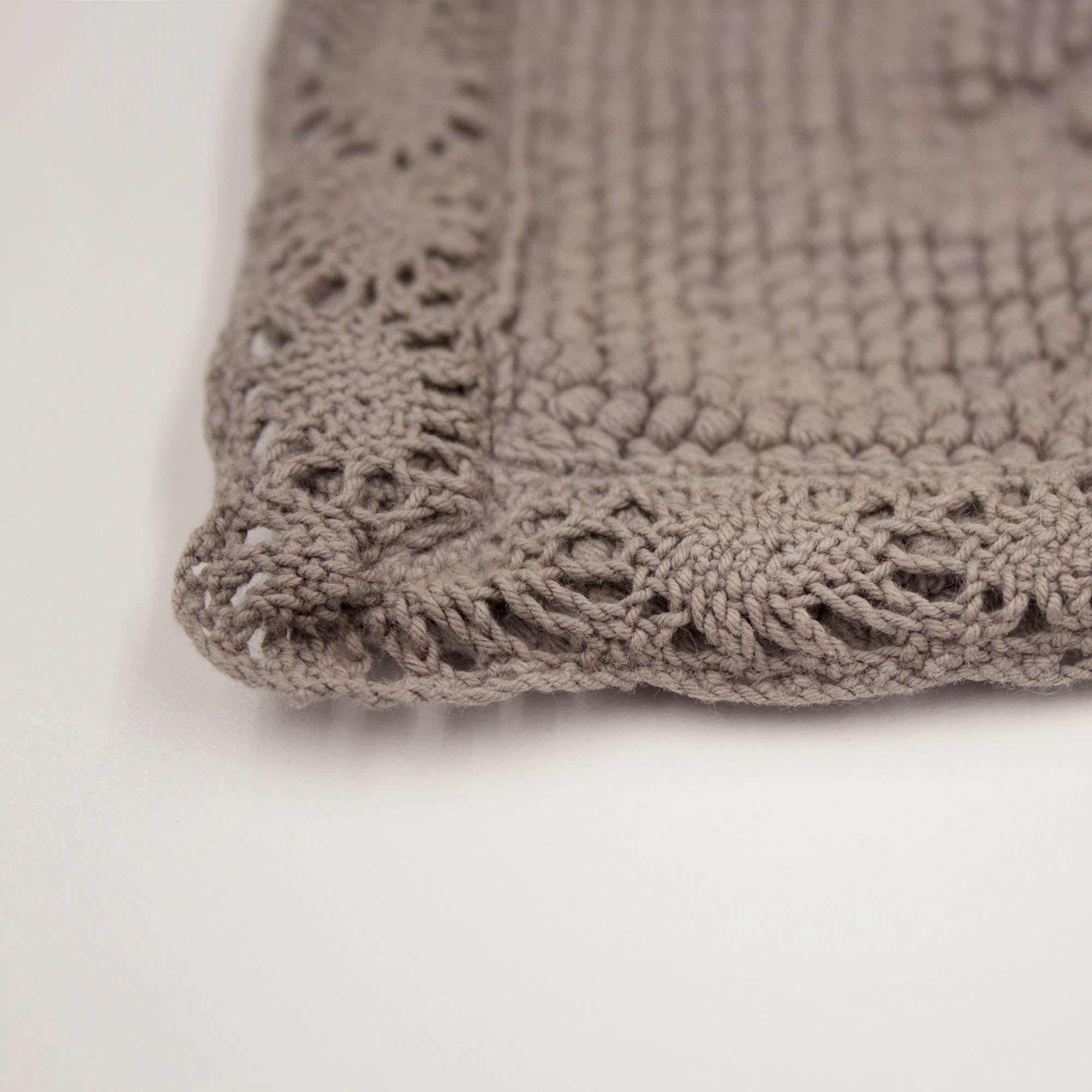 Jean Pierre Turkish Cotton Crochet 22x60 in. Bath Rug, Linen
