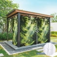 thumbnail image 6 of Outdoor Curtains for Patio Waterproof, Green Forest Outdoor Privacy Panels Grommet, Nature Spring Scenic Woodland Blackout Outside Curtains for Porch/Cabana/Pergola/Gazebo 54"x84", 2 Panels, 6 of 8