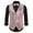 Pink, variant on Men's Suit Vest Slim Fit Business Wedding Sleeveless Tank With Cravat Men's Fleece Jacket Pink XXXL