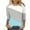 #H-Sky Blue, variant on GuangCheng Womens Color Block Tops Casual Long Sleeve Tunic Round Neck Pullover Shirts Blouses