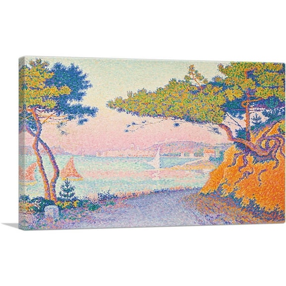 ARTCANVAS Golfe Juan 1896 Canvas Art Print by Paul Signac - Size: 18" x 12" (1.50" Deep)