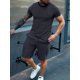 thumbnail image 3 of Hombres Playera Y Pantalones Cortos Con Estampado De Rayas, 3 of 8