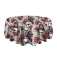 thumbnail image 5 of Halloween Skulls Ravens and Roses Round Tablecloth 60"x60",Wrinkle Wipeable Table Cloth for Kitchen Dining Room Picnic Patio Party, 5 of 6