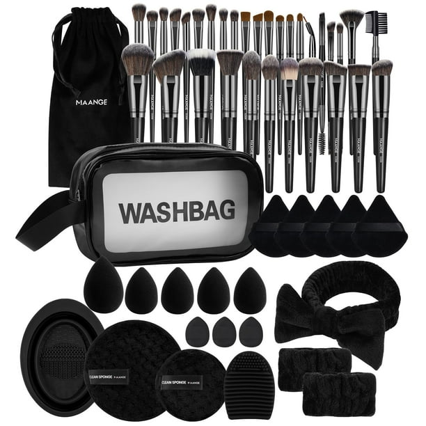 Set de brochas de maquillaje MAANGE, 54 piezas, brochas sintéticas con bolsa