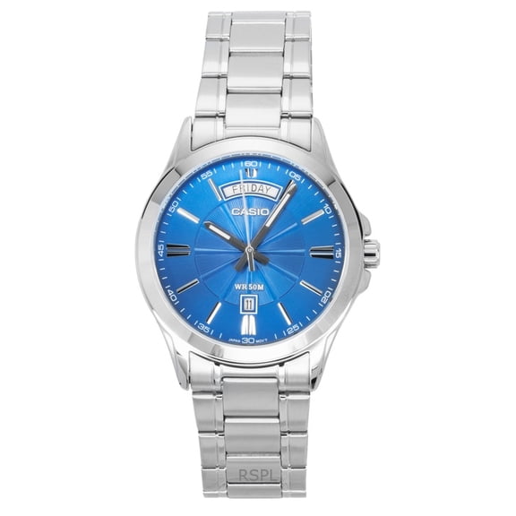 Casio Standard Analog Stainless Steel Blue Dial Quartz MTP-1381D-2AV Men's Watch